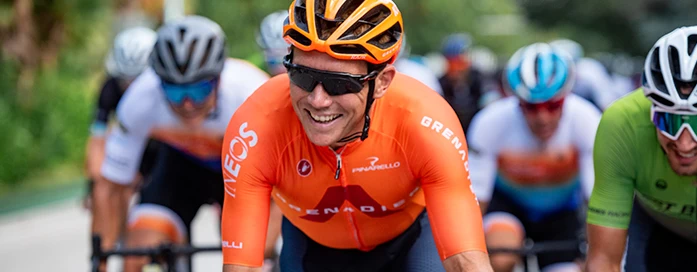 Pro cyclist Cam Wurf at the event