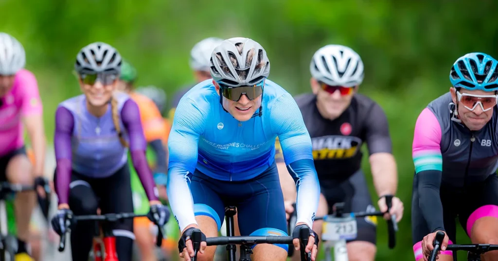 Riders on a training ride