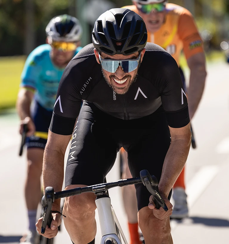 Alberto Contador riding in a Best Buddies Challenge