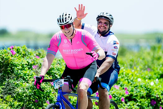 Riders at a Best Buddies challenge training event
