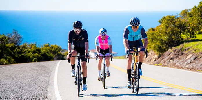 cyclist in malibu